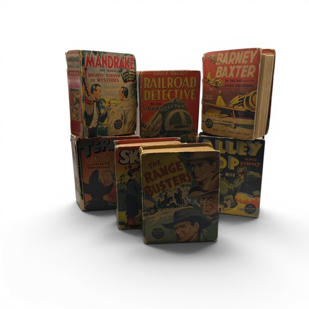 Vintage The Better Little Book Lot of 7 Mandrake Alley Oop Terry Pirates